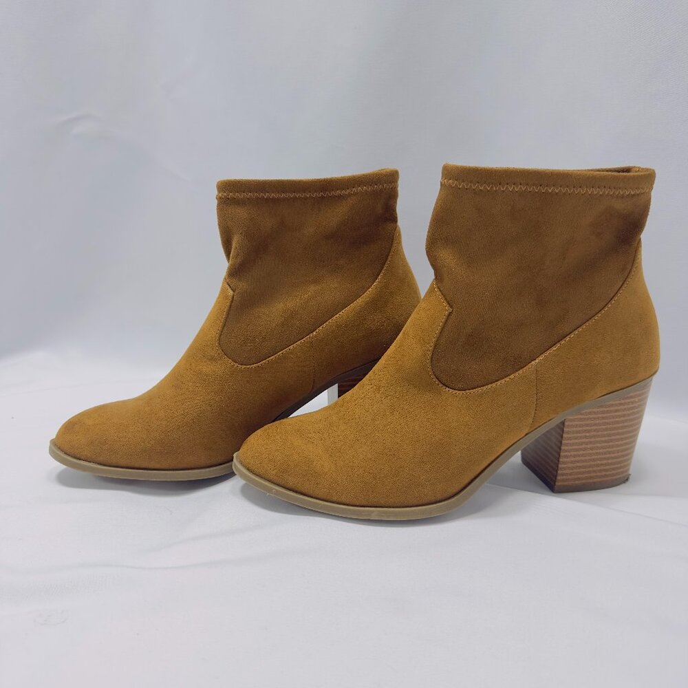 Ana Electra Whiskey Woman's Ankle Two tone Brown Boots 9.5M